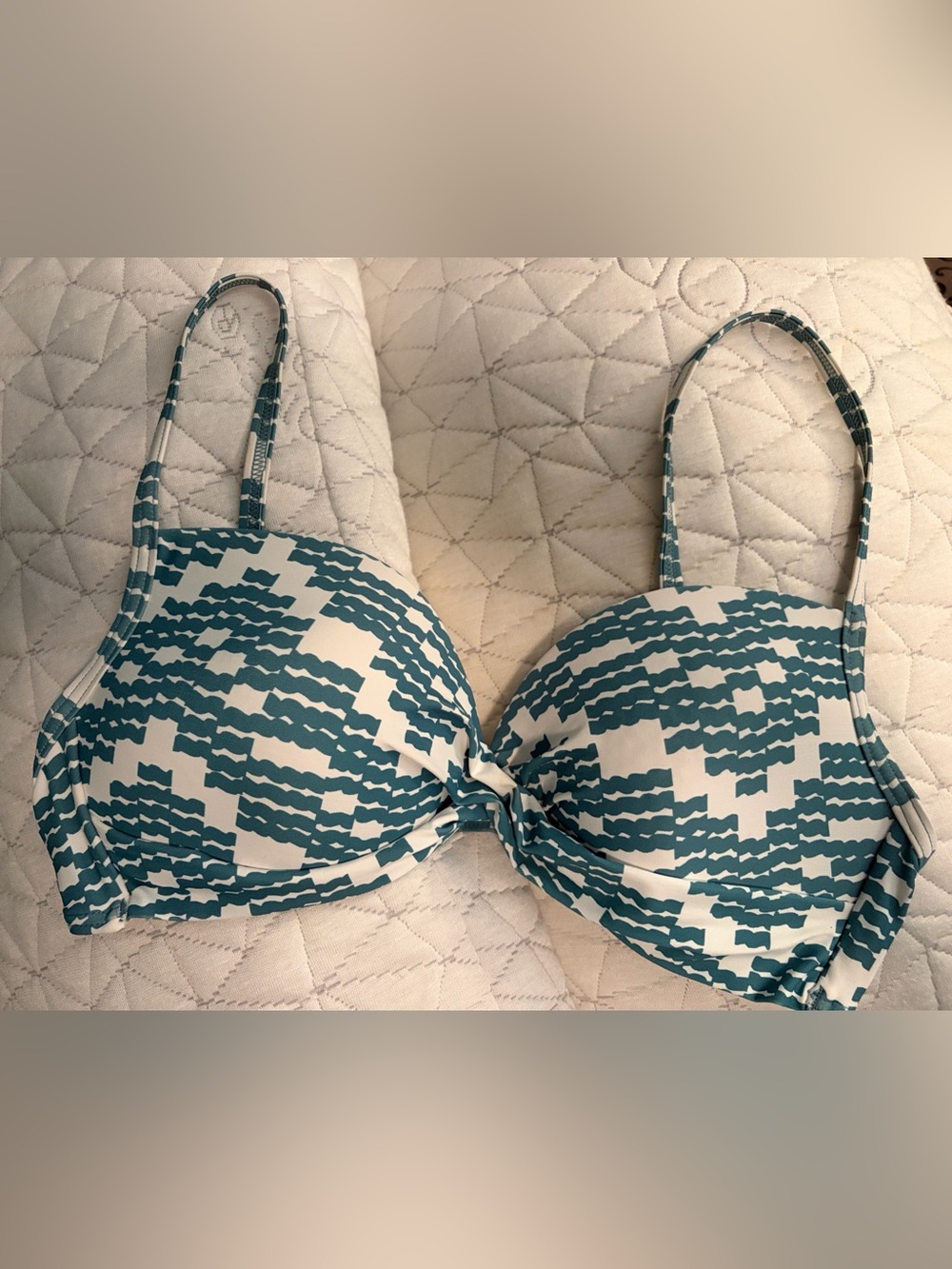 kate spade twist-front bikini top